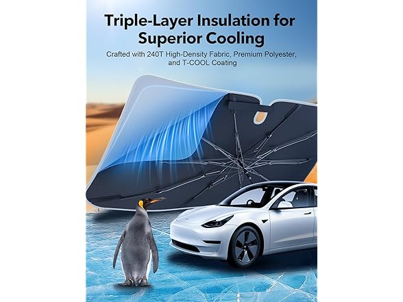 [Upgraded] Car Windshield Sun Shade Umbrella