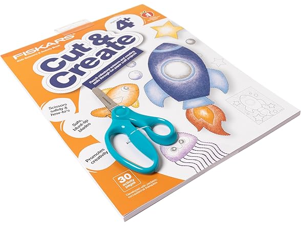 Fiskars Fiskars Cut & Create Activity Book with 5" Kids Sci