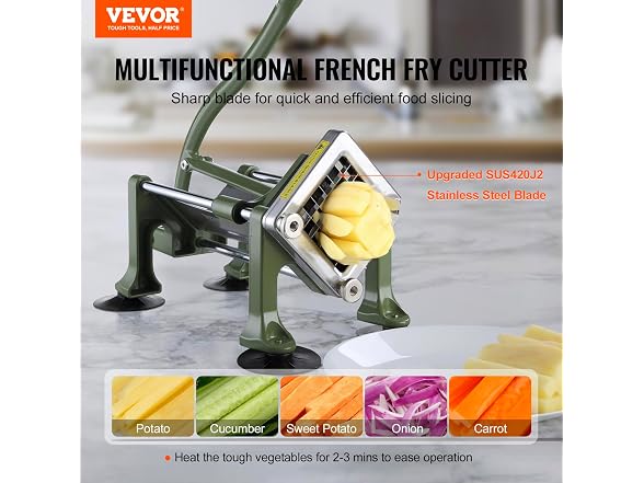 French Fry Cutter, Potato Slicer with Blade
