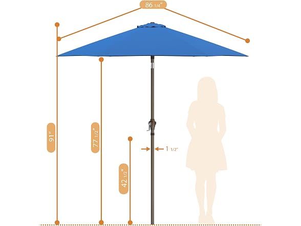 California Umbrella Sunline 7.5 ft Patio Umbrella - Gallery 6