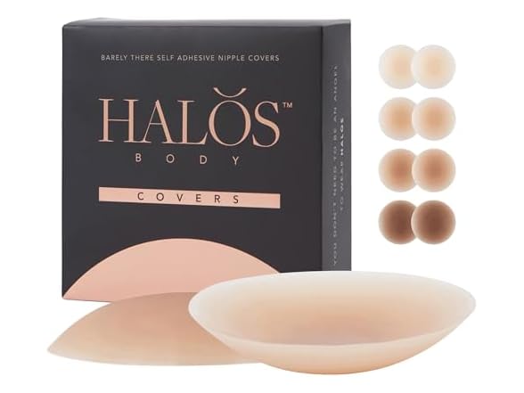 Halos Body Silicone Nipple Covers  (Almond, A-C Cup)