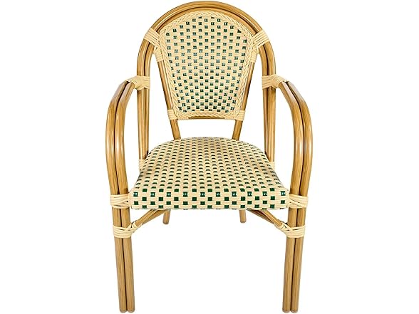 Chivari French Bistro Patio/Indoor Dining Chair, 2 Pack, Han (Open Box)