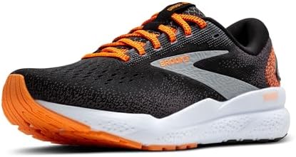 Brooks Ghost 16 Men's Shoes Black/Orange/White Size 10