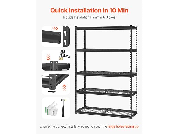 Storage Shelves, 2500 lbs