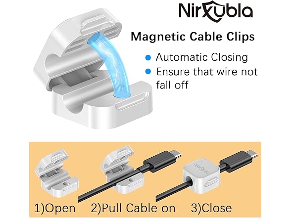 6 Pack Magnetic Cable Clips