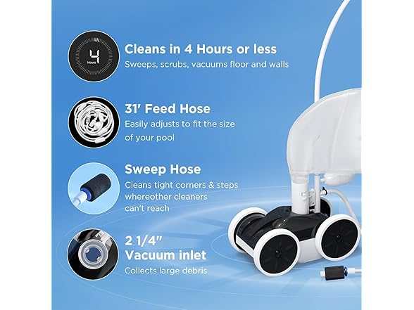 MAKHOON Upgrade Pool Pressure Side Sweeper