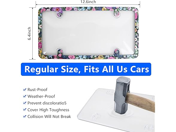 Car captain 2pcs License Plate Protector