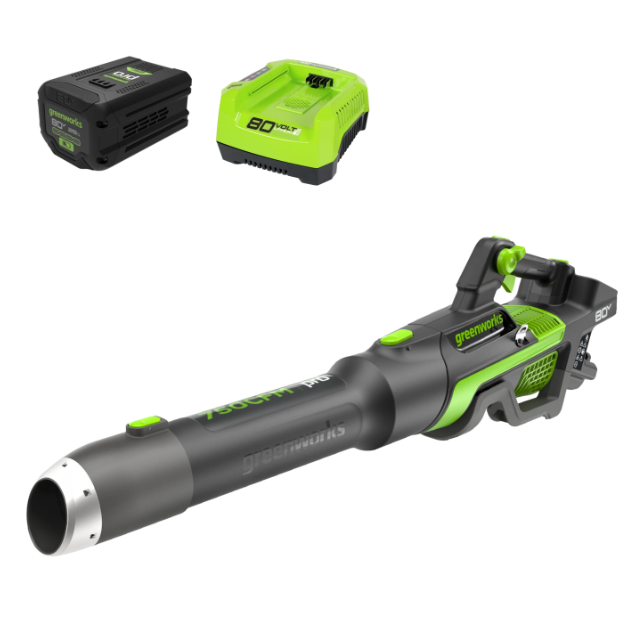 Greenworks 80V 750CFM Cordless Battery Leaf Blower - Gallery 10