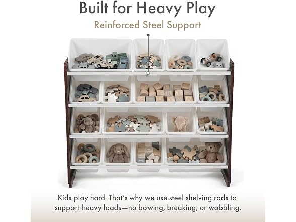 Humble Crew Kids Toy Organizer 16 Bins Black