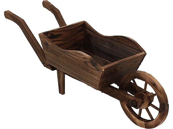 Sunnydaze Decor DSL-674 Wheelbarrow Garden Planter