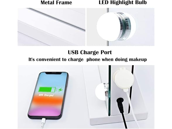 BENDIC Vanity Mirror Makeup Mirror Lights10X