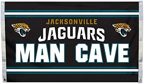 Fremont Die NFL Jacksonville Jaguars 3' x 5' Flag with Grommets, 3 x 5-Foot, Man Cave