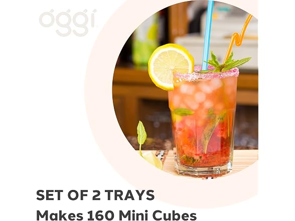 OGGI Small Ice Cube Tray, 2 Mini Ice Cube Trays