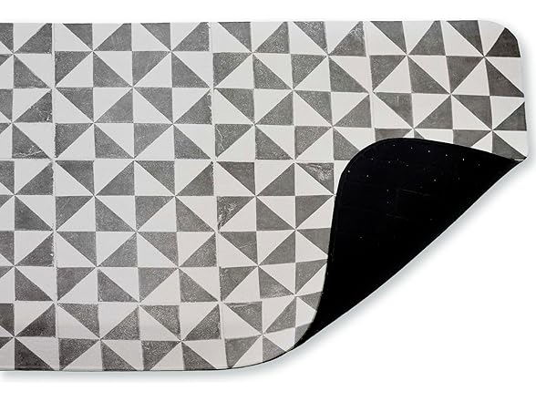 Mediterranean Squares Geometric Anti-Fatigue Floor Mat