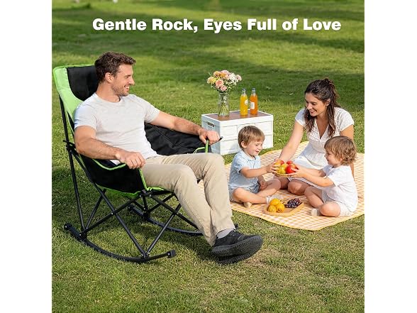 SUNNYFEEL Green 2pk Rocking Camping Chair