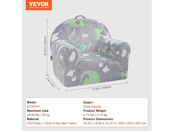 VEVOR Toddler Chair, Kids Armchair