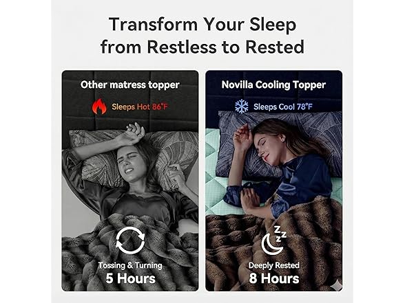 Novilla Dual-Layer Memory Foam Topper