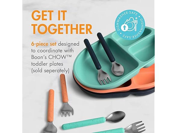 Boon Chow Toddler Silicone Utensil Set