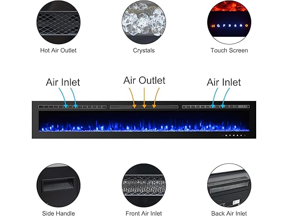 CharaVector Electric Fireplace Inserts