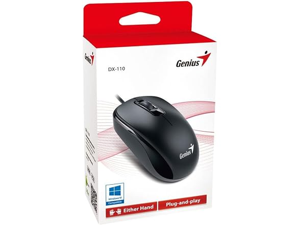 Genius DX-110 - Black USB Optical Mouse,