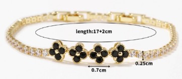 CZ Flower Charm Bracelet - Gallery 12