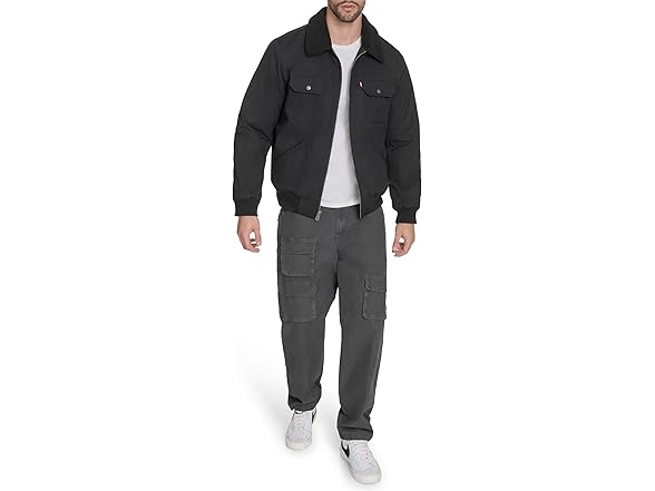 Levi's Men's Sherpa Lined Poly Bomber (L)