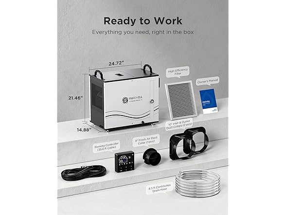 Moiswell 160 Pints commercial dehumidifier