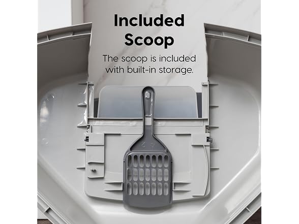 IRIS USA Cat Litter Box - Enclosed Corner Litter Box