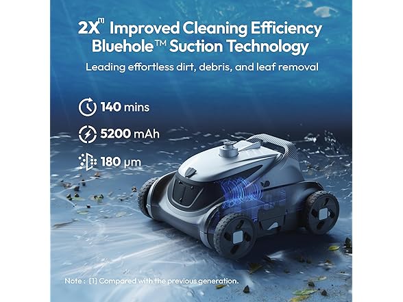 2024 Upgraded BUBLUE Bubot 500P Cordless Robotic Pool Cleane (Open Box)