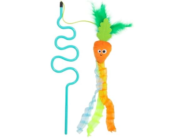 Catnip + Silvervine Carrot Wand Teaser