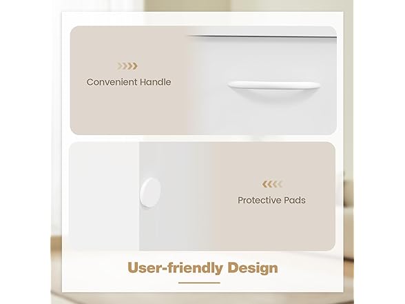 Tangkula White Desk with Drawer