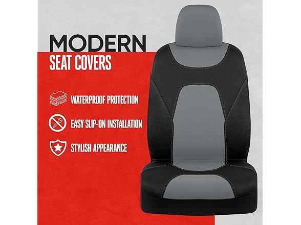 Motor Trend AquaShield Waterproof Front Seat Covers