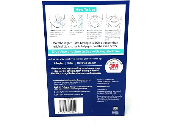 Breathe Right Nasal Strips Extra Clear Sensitive