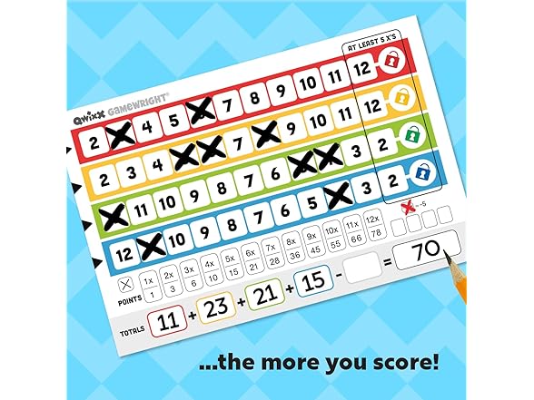 Gamewright Qwixx Fast Family Dice Game  Quick 15