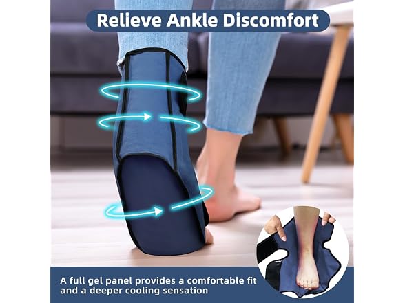 Conbella Ankle Ice Pack Wrap for Swelling