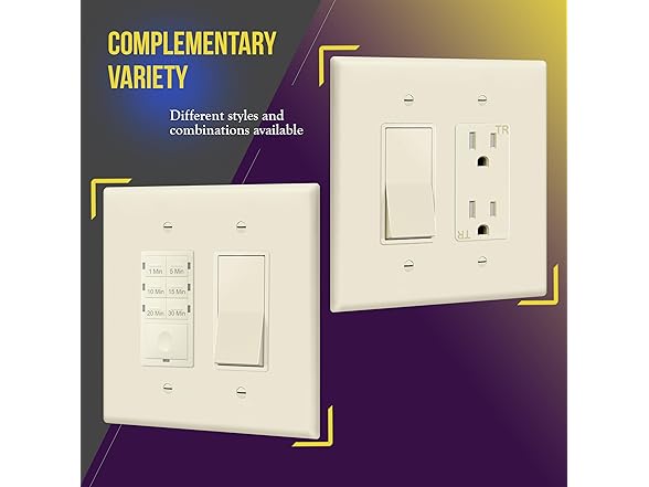 ENERLITES Double Decorator Switch Cover