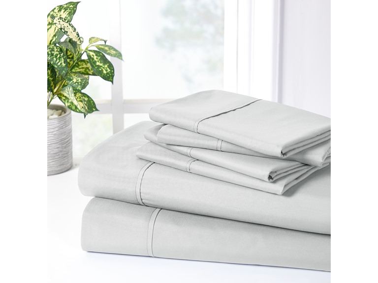 Bibb Home 2000 Count 6-Piece Bamboo Sheet Set with Suregrip