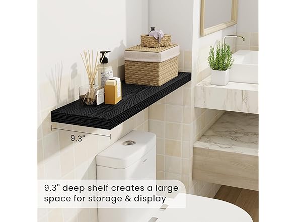 2 Pack Floating Shelves, Black