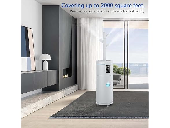 White Hiswelle 4.5Gal Large Room Humidifier