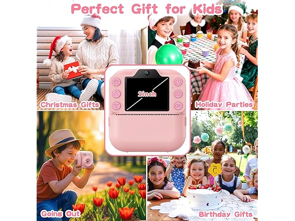 Coxlame Kids Camera with Instant Print