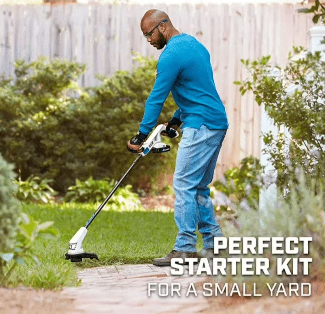 HART 20-Volt 10-inch String Trimmer/Bazooka Leaf Blower Combo Kit - Gallery 15