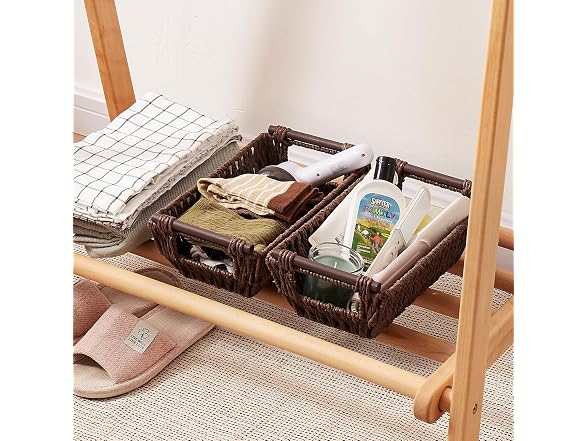 OIAHOMY Wicker Storage Baskets 2Pk
