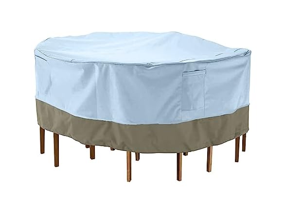 96" Round Patio Table with Chairs Cover