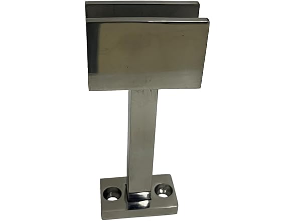 4X 304 SS Square Glass Spigots Black