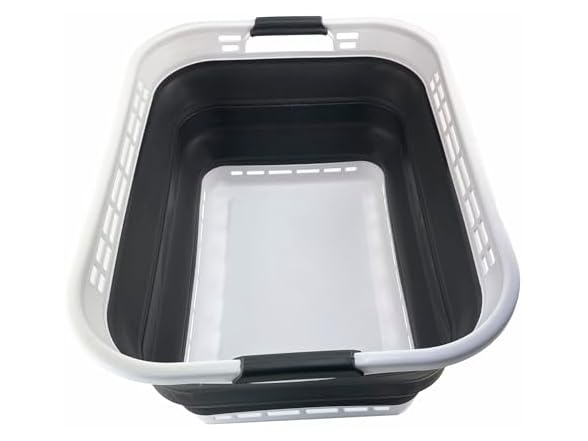 SAMMART 42L (11 Galloons) Collapsible Plastic Laundry Basket