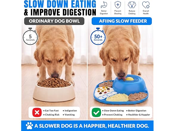CEBOWA Slow Feeder Dog Bowl