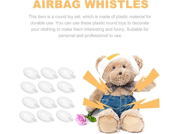VICASKY Airbag Whistle Toys 30 Pcs Plastic No