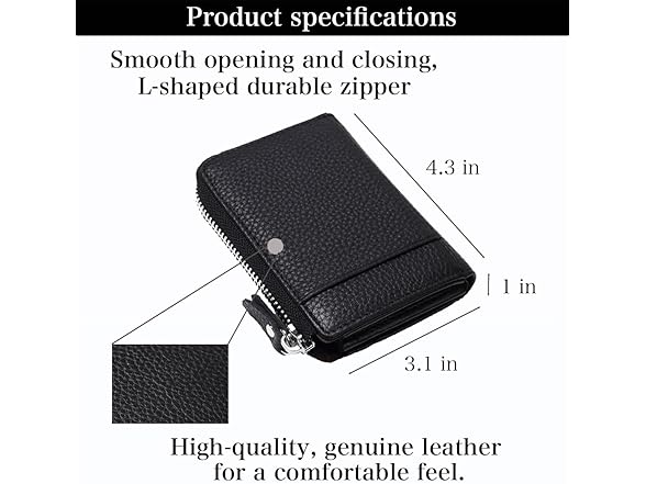 Shoebill Zippered Leather Wallet