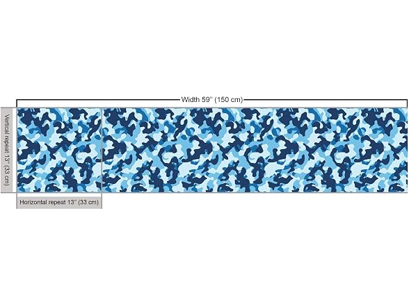Ambesonne Camouflage Fabric by The Yard, Coconut Blue