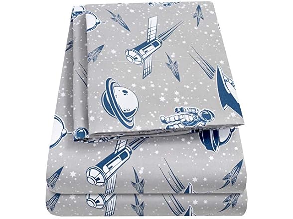 Kids Rocket Astronaut Printed Sheet Set